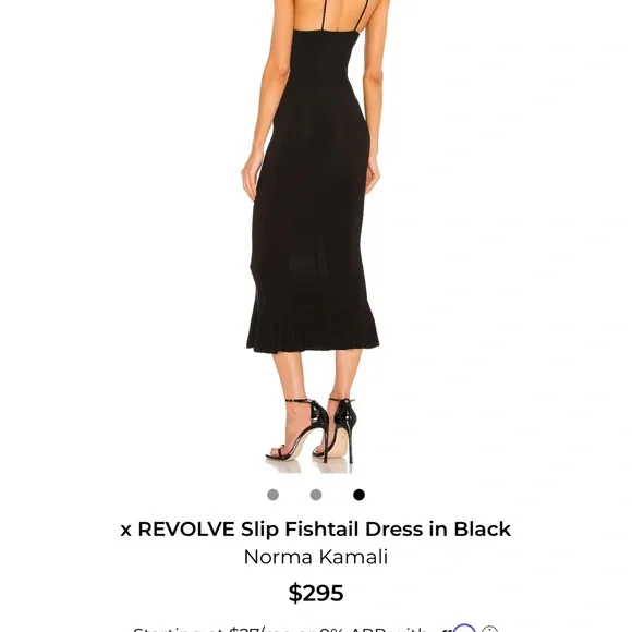 Norma Kamali Black Midi Slip Dress - Picture 3 of 3
